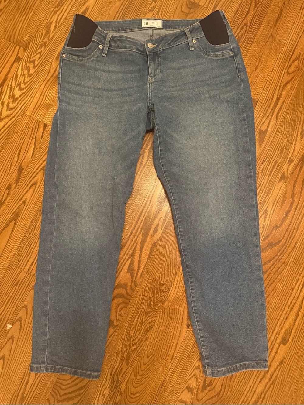 GAP Blue Denim Maternity Jeans with Elastic Waist